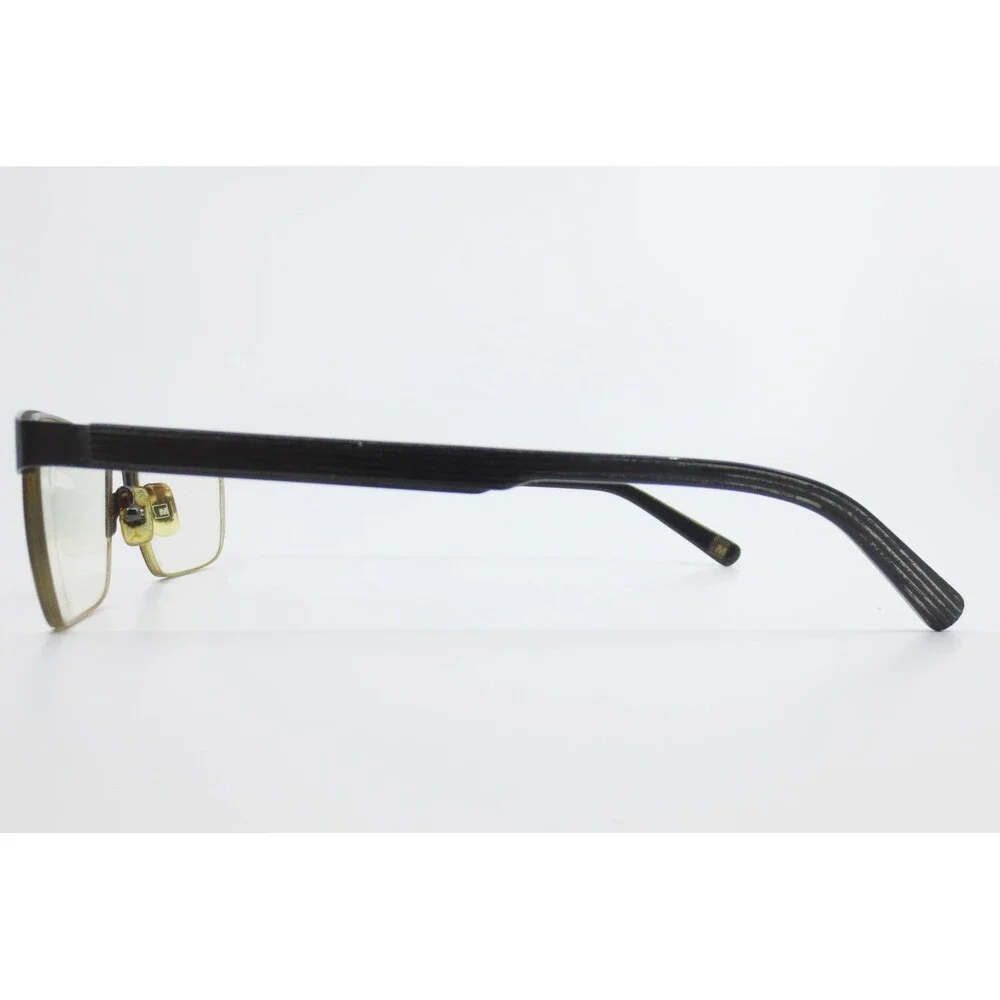 Marchon NYC Uptown Graham 033 Eyeglasses Dark Brown Semi Rimless 55-17-145